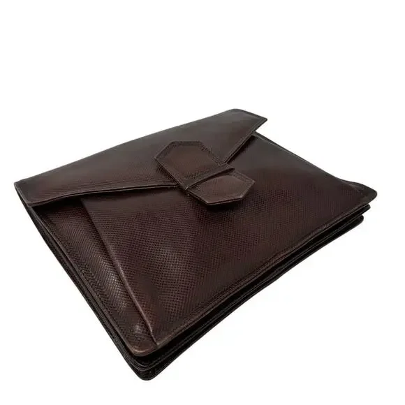 Bottega Veneta Vintage Leather Clutch – Brown & Maroon Two-Tone Bag - Picture 2 of 11